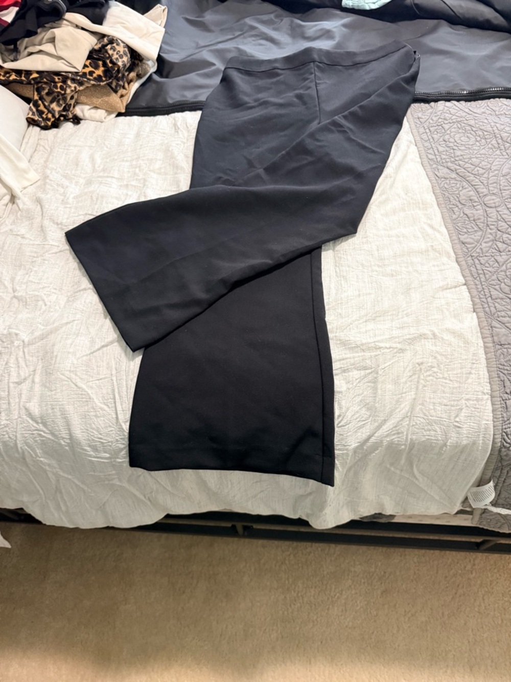 Ann Taylor Black Boot Cut, Side Zip Pants